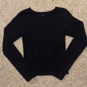 Aura Black Crew Neck Shirt